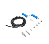 Ejoyous Fixation de Tarière de Vidange Serpent de Vidange en Acier allié Câble de 5 M de 12 Mm avec 6 Têtes de et Adaptateurs électriques Manuels pour Sabots de Tuyau de Douche d'évier de Cuisine