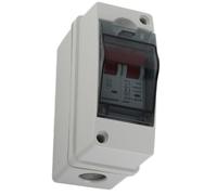 Ejoyous Interrupteur de Déconnexion PV Solaire, Sectionneur DC PV, Isolateur Solaire 500V IP65 étanche, Disjoncteur Miniature DC avec Couvercle Transparent pour Panneau (20A)