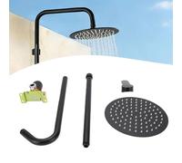 Ejoyous Kit de Douche Extérieure en Acier Inoxydable 304 avec Pomme de Douche à Effet Pluie et Robinet pour Piscine et Plage