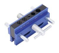 Ejoyous Kit de Gabarit de Chevilles en Alliage d'aluminium, Gabarit de Goupille de Centrage Automatique avec 6 Bagues de Perçage pour 1 4 5 16 3 8 7 16 1 2 Pouces, Perçage de Trous Droits pour les