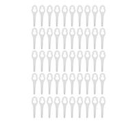 Ejoyous Lames de Rechange en Plastique pour Coupe-Bordure, Pièces de Tondeuse à Gazon 50pcs, Coupe Propre Haute Vitesse avec Plastique Antirouille pour ALM 28 ALM 30 Art 23 Accu Art 23 U (White)