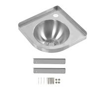 Ejoyous Lavabo à Main Triangulaire D'angle, évier au Fini brossé | Évier D'angle en Acier Inoxydable 304 avec Finition Brossée, Design Triangulaire Gain de Place, 30,5 X 30,5 X 13 Cm, adapté