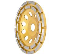 Ejoyous Meule Tasse Diamant Double Rangée, Disque de Meulage à Air troué, Forte Concentration de Diamant 22.23mm Alésage avec Corps en Acier traité Thermiquement, pour Béton Granit (150mm)