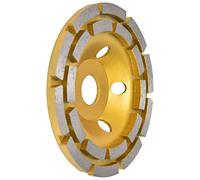 Ejoyous Meule Tasse Diamant Double Rangée, Disque de Meulage à Air troué, Forte Concentration de Diamant 22.23mm Alésage avec Corps en Acier traité Thermiquement, pour Béton Granit (125mm)