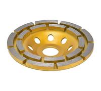 Ejoyous Meule Tasse Diamant Double Rangée, Disque de Meulage à Air troué, Forte Concentration de Diamant 22.23mm Alésage avec Corps en Acier traité Thermiquement, pour Béton Granit (115mm)