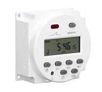 Ejoyous Minuterie électronique PA66 Minuterie Numérique LCD Relais Programmable 16 Marche 16 Arrêt 1 Minute à 168 Heures pour Lampadaires Pompes à Eau Chauffe-eau Chargeurs (DC12V)