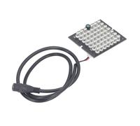 Ejoyous Panneau de Lampe IR, Veilleuse Infrarouge 48 LED 850 Nm pour Caméra de Vidéosurveillance, Panneau Lumineux de Remplissage ABS DC12 V avec Perles LED Noires pour la de la sécurité du Bureau à