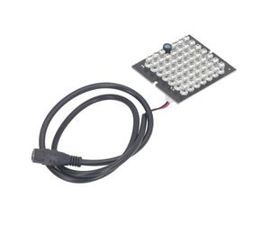 Ejoyous Panneau de Lampe IR, Veilleuse Infrarouge 48 LED 850 Nm pour Caméra de Vidéosurveillance, Panneau Lumineux de Remplissage ABS DC12 V avec Perles LED Noires pour la de la sécurité du Bureau à