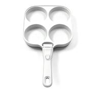 Ejoyous Poêle à 4 œufs Antiadhésive en Aluminium avec 4 Tasses, Poignée Amovible 19 X 20 Cm pour Petit Déjeuner, Cuisson des Omelettes, des Crêpes au Gaz, Induction électrique
