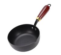 Ejoyous Poêle à Frire Mini Poêle à Oeufs Antiadhésive en Fer Raffiné 29 X 15 Cm avec Manche en Bois Bec Verseur Chauffage Uniforme pour Oeufs Nouilles Lait au Gaz ou à Induction