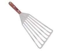 Ejoyous Spatule à Poisson en Acier Inoxydable avec Manche en Bois, Spatule de Cuisson à Fente pour Frire le Poisson et le Steak, Contrôle Facile, Passe au Lave-vaisselle pour le Grill de Cuisine à
