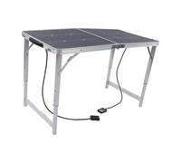 Ejoyous Table de Panneau Solaire, Table d'énergie Solaire Pliable en Alliage d'aluminium 300 W IP68 Ports de Sortie Multiples Charge de 50 Kg pour Le Camping Voyage Pique-Nique Chargement 'Appareil
