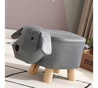 Ejoyous Tabouret Bas en Bois pour Enfants avec Coussin en éponge, Joli Tabouret de Dessin animé pour Enfants, Cadre en Bois, Pieds épais, Petit Siège pour Chien, pour la Maison, la Maternelle, Les