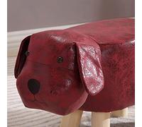 Ejoyous Tabouret Bas en Bois pour Enfants avec Coussin en éponge, Joli Tabouret de Dessin animé pour Enfants, Cadre en Bois, Pieds épais, Petit Siège pour Chien, pour la Maison, la Maternelle, Les