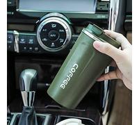 Ejoyous Tasse à café Intelligente avec Affichage de la Température, Tasse à café avec Isolation Sous Vide en Acier Inoxydable 304 avec Couvercle Tactile, Large Ouverture pour les Voyages, les (380 ml)