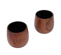 Ejoyous Tasse à Vin en Bois Tasse à Whisky en Bois Composite 340 Ml Design concentré de Parfum Verres Vintage pour Whisky thé café Jus Lait Maison Bar Camping