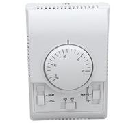 Ejoyous Thermostat de Climatisation Central, Thermostat Mécanique Analogique, 110 220V 3 Vitesses Commutateur Chaud Froid, ABS Mural pour Bâtiments Civils Commerciaux