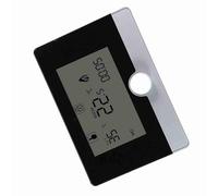 Ejoyous Thermostat Numérique Programmable Contrôleur de Température LCD 41 à 95 °F Rétroéclairage Bleu Programme Hebdomadaire Montage Mural pour Chaudière Murale et Chauffage électrique (Black)