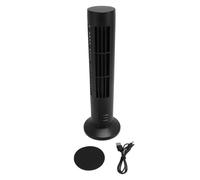 Ejoyous Ventilateur Colonne Portable sans Pales, Ventilateur de Bureau USB Silencieux, Mini 2 Vitesses, Design ABS pour Maison Chambre Bureau (BLACK)