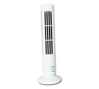Ejoyous Ventilateur Tour sans Pale USB, Ventilateur de Sol Portable 2 Vitesses Oscillation Silencieuse 5V DC, Flux D'air Puissant Compact avec Brise Naturelle pour Chambre Bureau Maison (WHITE)