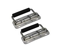 EJvkrbtx Boîte à outils pliante à ressort en acier inoxydable, boîte à outils, poignée argentée, plusieurs tailles, 2 paquets(120 * 41 mm)