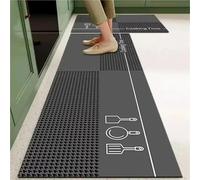 EKalgretrA Tapis De Couloir Tapis for Cuisine Tapis de Sol Coureur Long PVC imperméable en Cuir Gris décor à la Maison(Color 12,1pc 160x230cm)