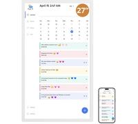 EKASN Calendrier Numérique Intelligent PLANNING MURAL 27"" Planification Familiale Écran Tactile Interactif Photos/Vidéos 32Go Blanc