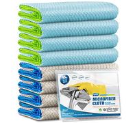 Ekedalen Chiffons Ecaille Poisson Magique Microfibre, 8X Serviettes Sans Trace Polissage, Lingettes Essuie Vitre Verre Lunette Vaisselle Cuisine Menage Voiture, Torchons Nettoyage Réutilisable Lavable