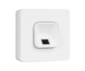 EKEY 203705 Lot de lecteur d’empreinte xLine blanc avec châssis en plastique blanc, boîtier en applique, unité de commande, pour montage en applique, 0,4 W, 12-24 V, Lecteur d’empreinte digitale blanc