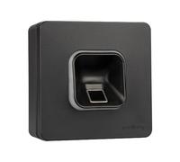 EKEY 203706 Lot de lecteur d’empreinte xLine noir avec châssis en plastique noir, boîtier en applique, unité de commande, pour montage en applique, 0,4 W, 12-24 V, Lecteur d’empreinte digitale noir