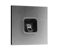 EKEY 204702 Lot de Lecteur d’Empreinte sLine Noir avec Module d’interphone Gira 106 Acier Inoxydable V2A, unité de Commande, pour interphone Gira, 0,4 W, 12-24 V, Lecteur d’Empreinte Digitale Noir