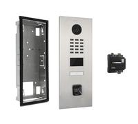 EKEY DoorBird D2101FV - Station de porte avec empreinte digitale sLine (boîtier en acier inoxydable V4A, boîtier encastré, empreintes digitales, contrôleur) - Interphone vidéo avec empreinte digitale