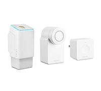 EKEY UNO 200206 Lecteur d’Empreinte Digitale avec Batterie Rechargeable, y Compris Nuki Combo 3.0 (Smart Lock + Bridge) Blanc, Lot de Post-équipement pour Toutes Les Portes courantes, Blanc