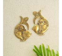 Ekhasa Shubh Labh 100 % laiton pur pour porte d'entrée | Suspension murale traditionnelle en laiton pour porte principale et décoration d'intérieur | Suspendue Subh Labh de bon augure pour Diwali