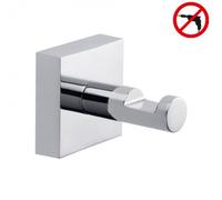 Ekkro Patère murale en métal chromé inoxydable, pose facile sans perçage (40235-00000-00)
