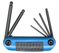 Eklind 25169 2-6 mm Taille Ball-hex Série Ergo-fold pliable avec ensemble de poignée ergonomique - Acier (lot de 6)