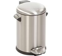 EKO Belle Poubelle à pédale de luxe 3 litres, acier inoxydable mat, 23,5 x 20,1 cm
