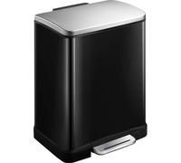 EKO - E-Cube Poubelle à pédale 20 litres - Stainless steel Plastic - noir, inox mat