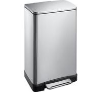 EKO - E-Cube Poubelle à pédale 30 litres - Acier inoxydable Plastique - Acier inoxydable mat