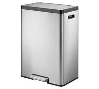 EKO - Ecocasa 2 Poubelle à pédale pour le recyclage 20+20 litres - Acier inoxydable Polypropylène - Acier inoxydable mat