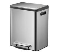 EKO - EcoCasa Poubelle à pédale 30 litres - Acier inoxydable Plastique - Acier inoxydable mat