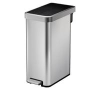 EKO - Ecofly II Poubelle à pédale 45 litres - Stainless steel Plastic - Matt stainless steel, black