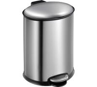 EKO - Ellipse Poubelle à pédale 12 litres - Acier inoxydable Plastique - Acier inoxydable mat