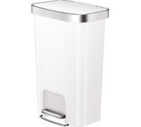 EKO - Hana 1 Poubelle à pédale 2x25 litres - Plastique - Blanc
