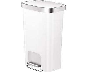 EKO - Hana 1 Poubelle à pédale 2x25 litres - Plastique - Blanc