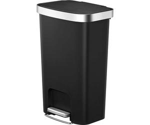 EKO - Hana 1 poubelle à pédale 2x25 litres - Plastique - Noir