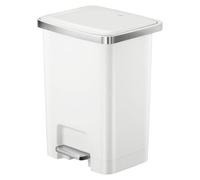 EKO - Hana 2, poubelle à pédale 25 litres - Plastique - Blanc