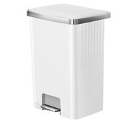 EKO - Hana 2 Poubelle à pédale 70 litres - Plastique - Blanc