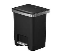 EKO Hana Poubelle de Salle de Bain 15 L à Pédale Noir