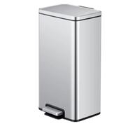 EKO - Madison Poubelle à pédale 30 litres - Acier inoxydable Plastique - Acier inoxydable mat